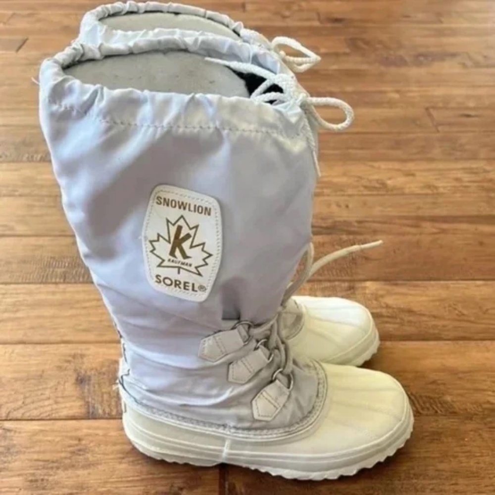 Sorel Snowlion Tall Winter Snow Boots Insulated White & Cream US Women's Size 6 - Picture 6 of 15